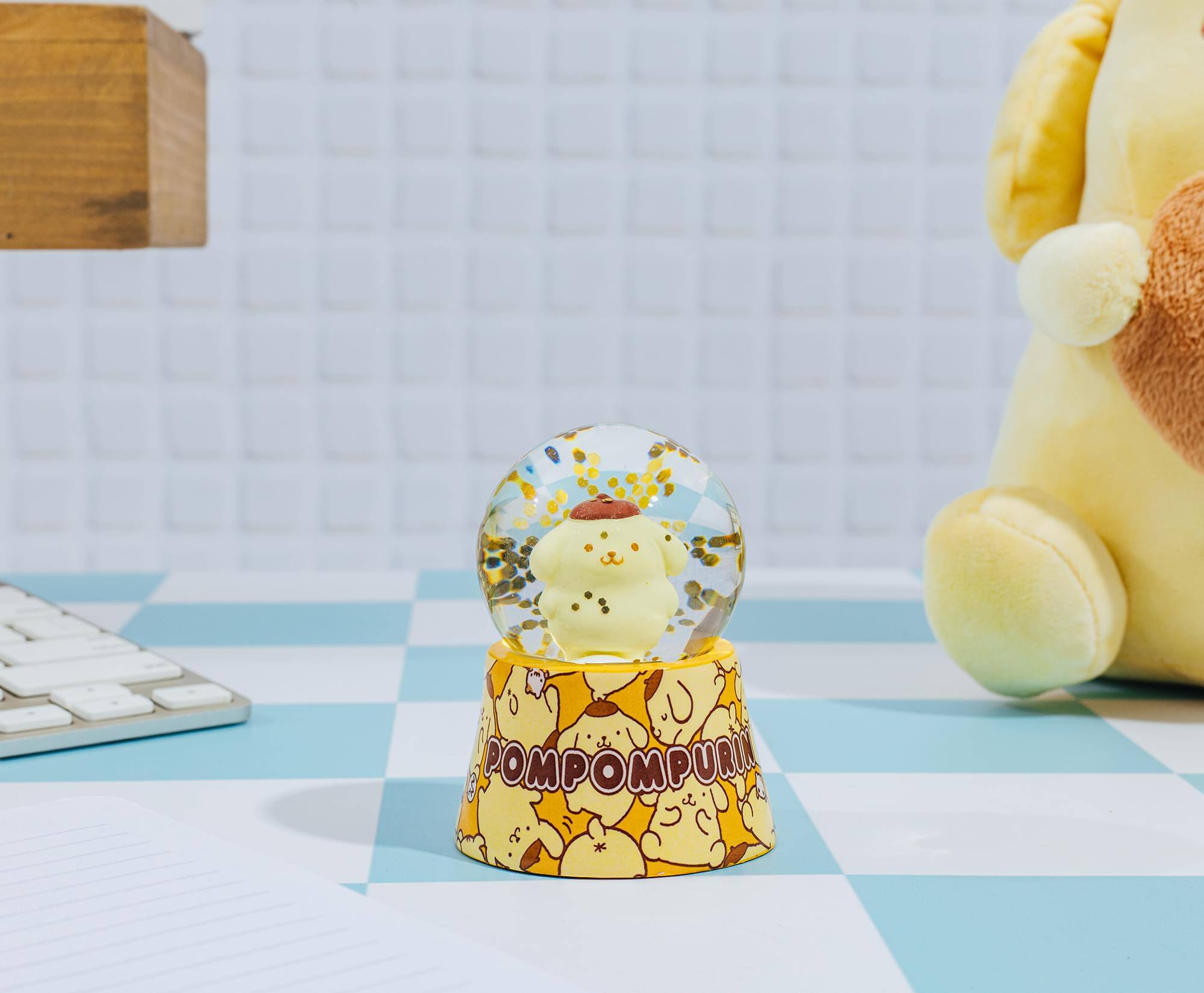 Alt View 5. Silver Buffalo - Sanrio Pompompurin Mini Light-Up Snow Globe | 3 Inches Tall - Brown.