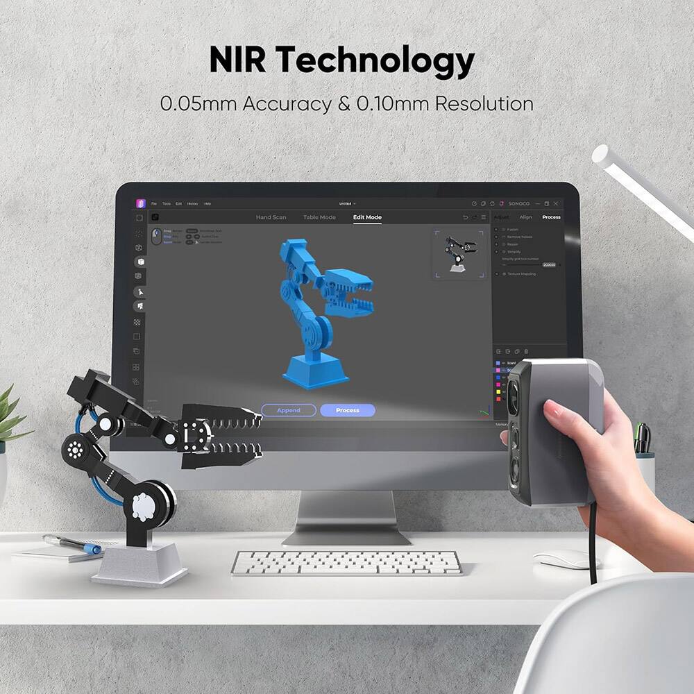 NIR Technology 0.05mm Accuracy & 0.10mm Resolution - - - - SONOCO  Hand Scan Table Mode Edit Mode Align Process - - - - Append