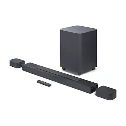 Front. JBL - JBL Bar 800-5.1.2-Channel soundbar with Detachable Surround Speakers and Dolby Atmos®, (Black) - Black.