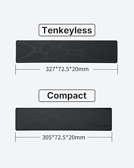 Tenkeyless 327*72.5*20mm  
Compact 305*72.5*20mm