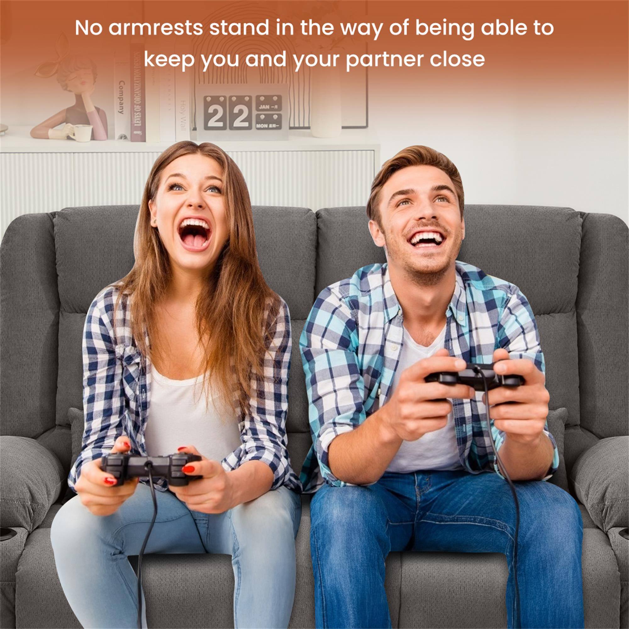 No armrests stand in the way of being able to keep you and your partner close