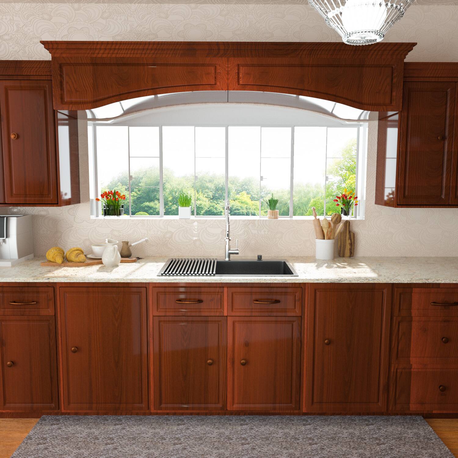 Angle. Lordear - 28"x22"x10" Topmount Gunmetal Black Sinks 16 Gauge Single Bowl Stainless Steel Kitchen Sink - Stainless steel.