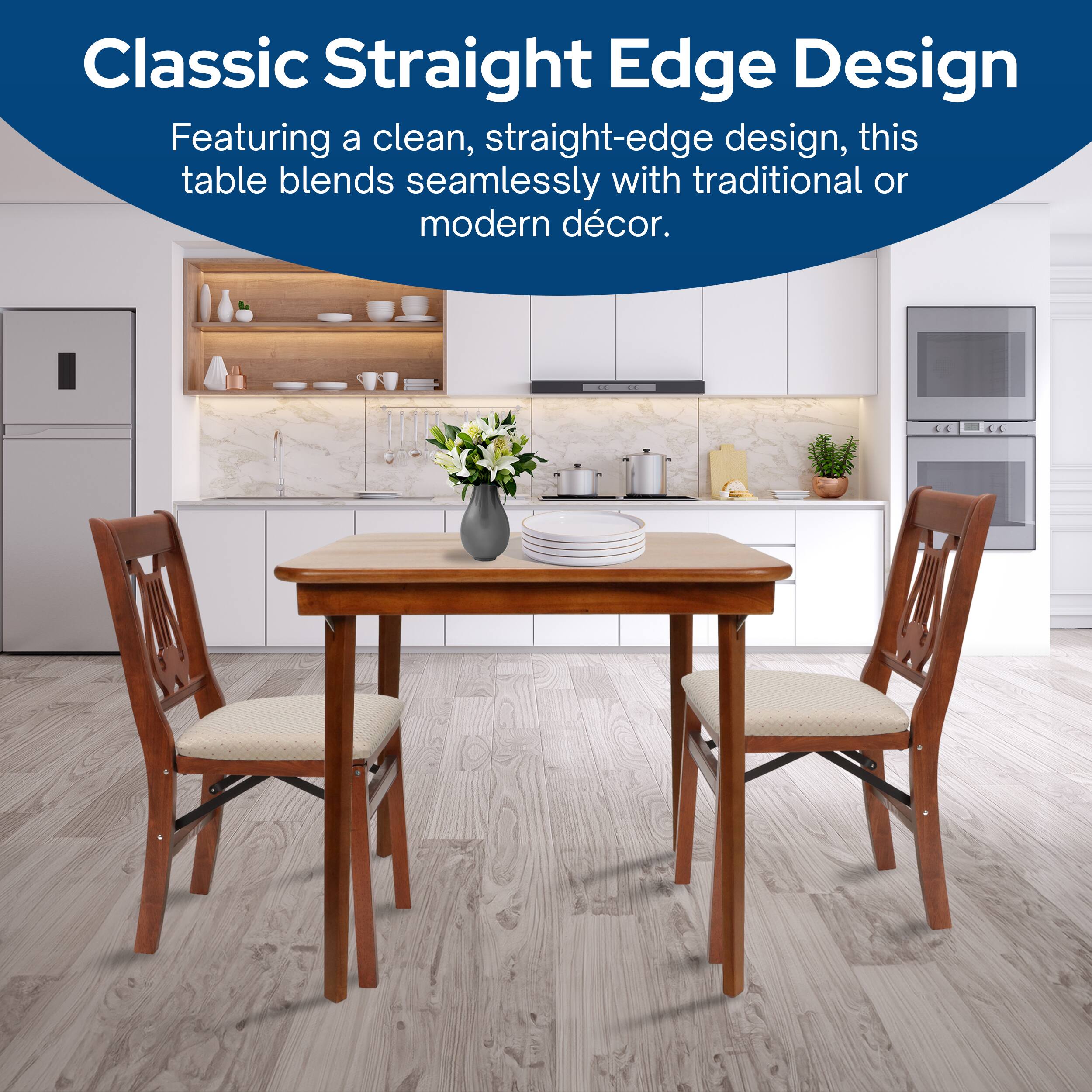 Classic Straight Edge Design

Featuring a clean, straight-edge design, this table blends seamlessly with traditional or modern décor.