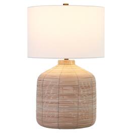 Hudson&Canal - Jolina Table Lamp - Natural Rattan/Brass