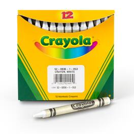Crayola - Single Color Bulk Crayons, Regular Size, White, 12 Count