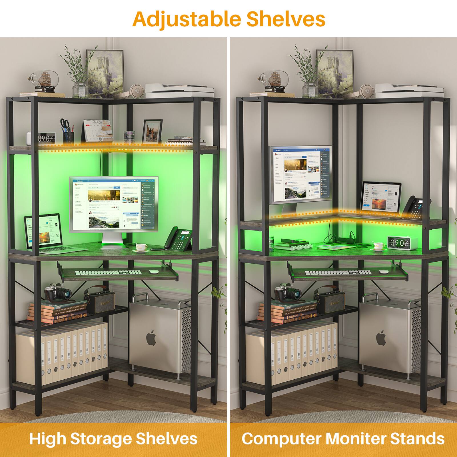 Adjustable Shelves

High Storage Shelves

Computer Monitor Stands