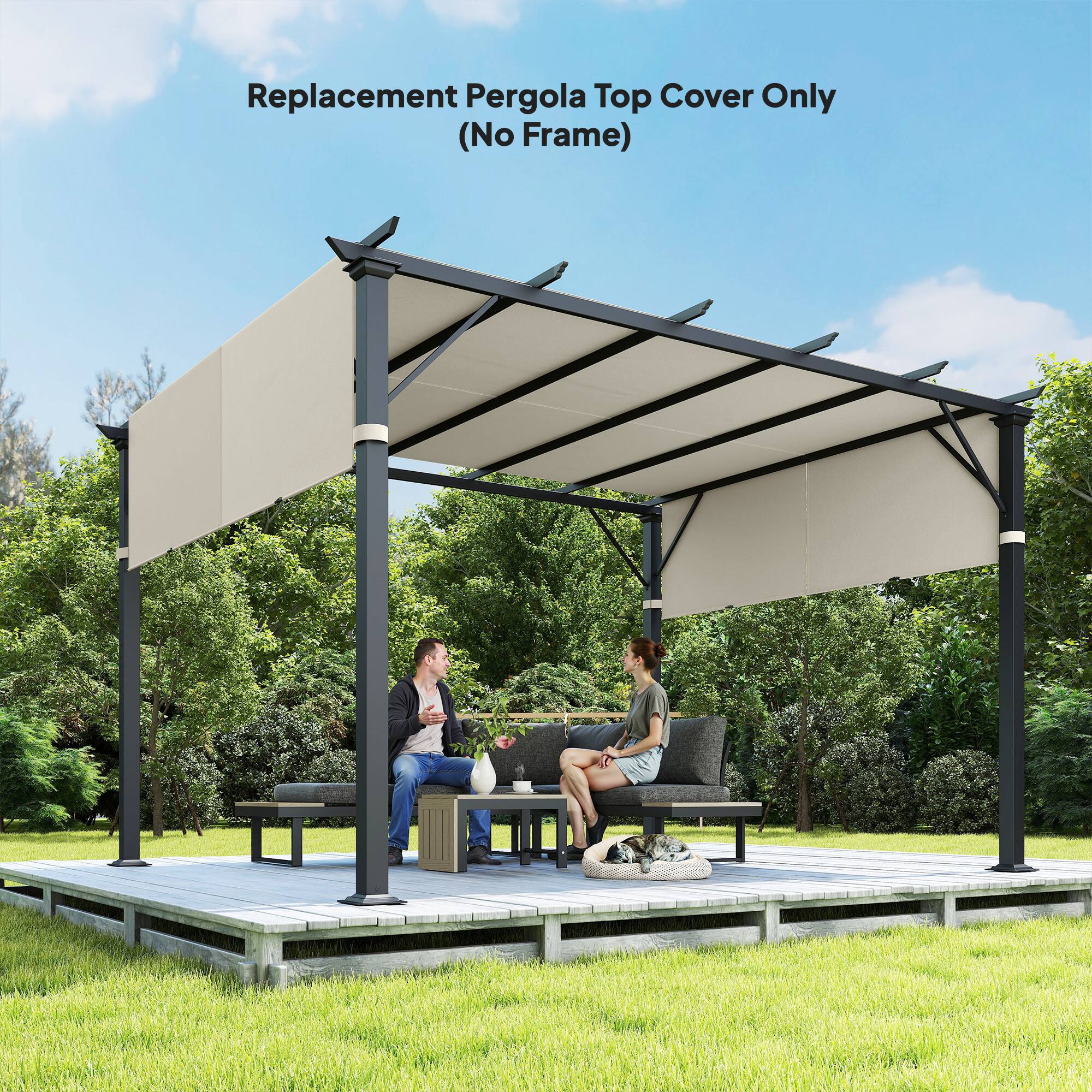 Replacement Pergola Top Cover Only (No Frame)