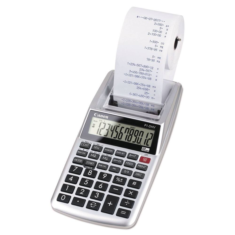 Canon - 2203C001 P1-DHV 12-Digit 2 Lines/Sec Palm Printing Calculator - Print - Purple