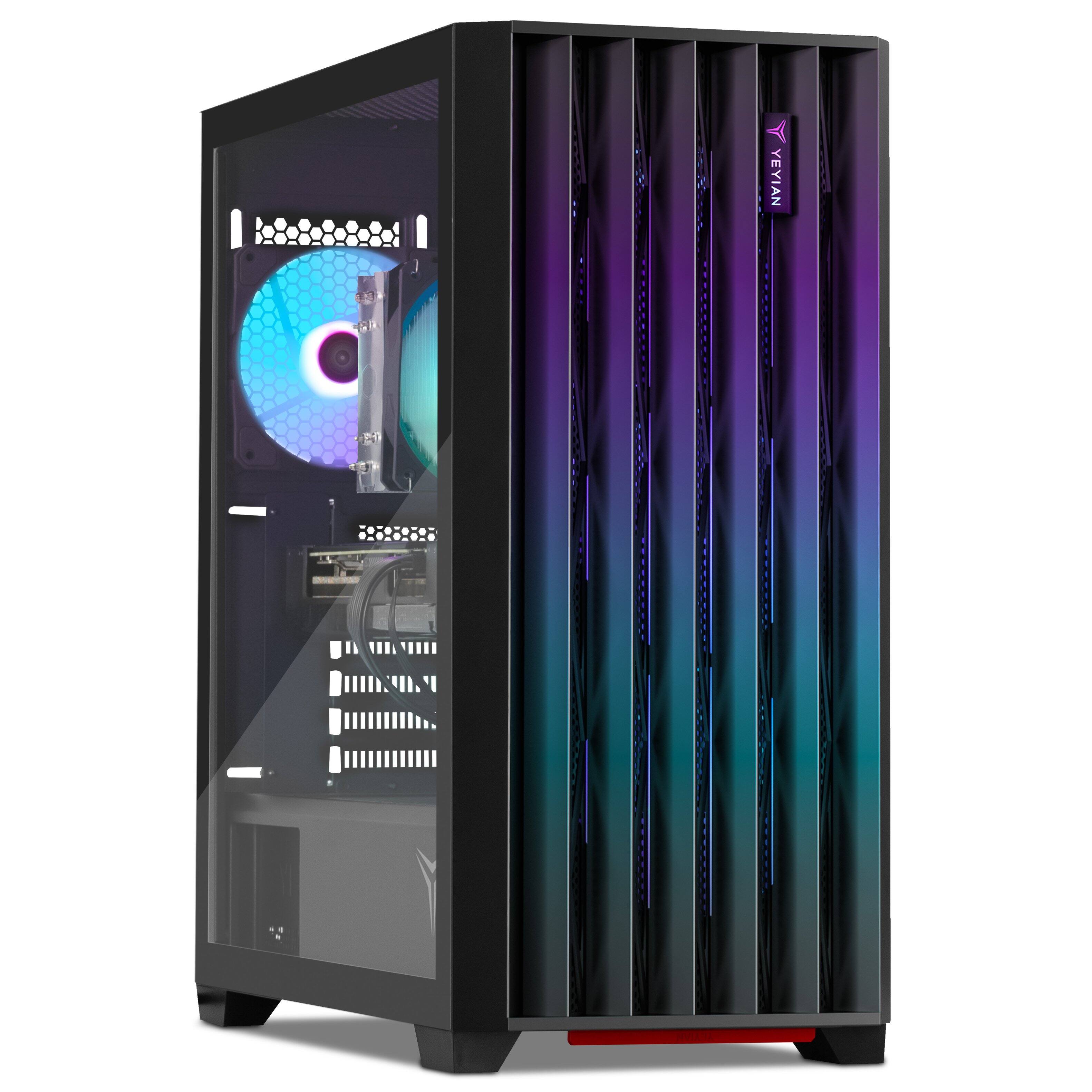 Angle. YEYIAN - Yeyian Gaming Desktop Phoenix Intel Core Ultra 7 265F RTX 5070 AI 32GB DDR5 2TB SSD - Black.