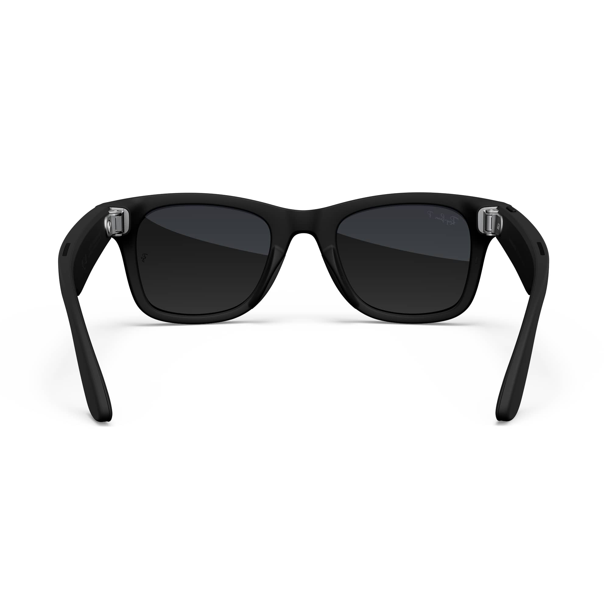Alt View 8. Ray-Ban Meta - Wayfarer Large glasses with Meta AI, Audio, Photo, Video Compatibility - Polarized Gradient Graphite Lens (Refurbished) - Matte Black.