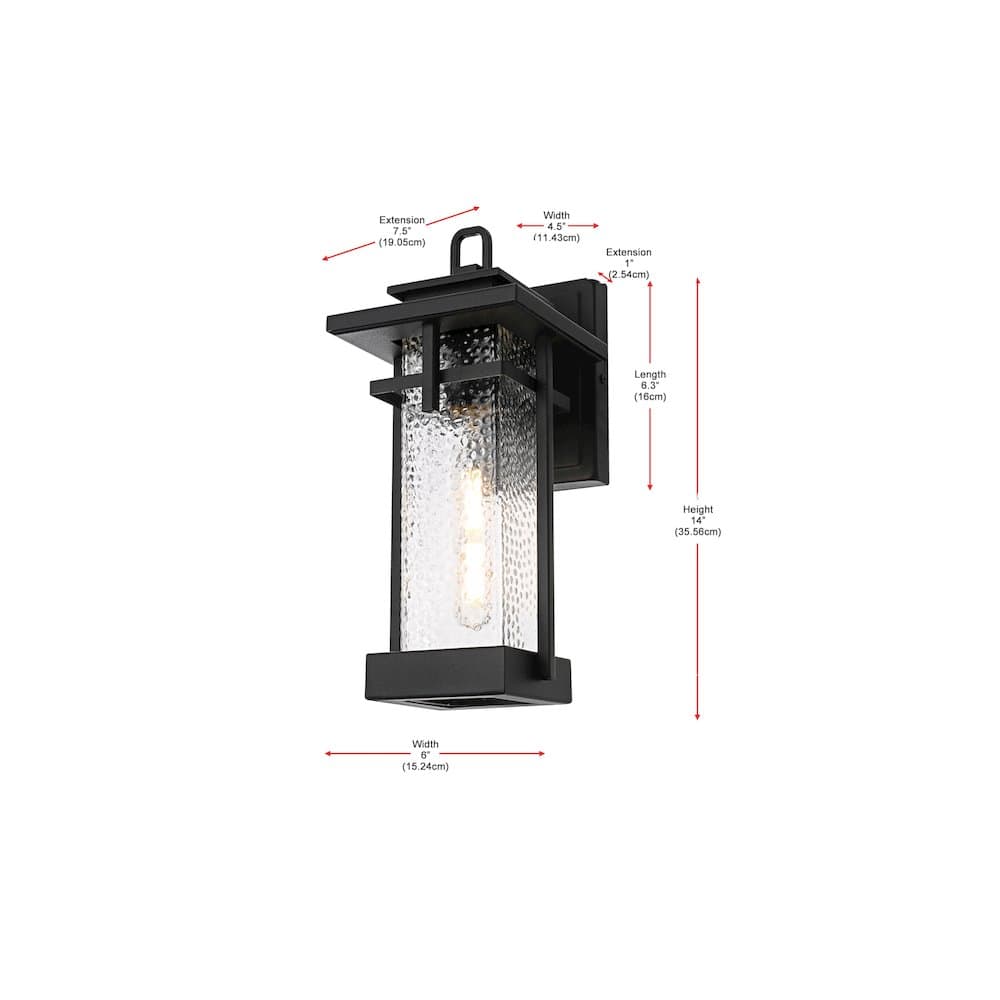 Elegant Lighting - Cambria 7 inch Outdoor Pendant - Black