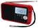 Front. First Alert - AM/FM Weather Band Clock Radio - Red.