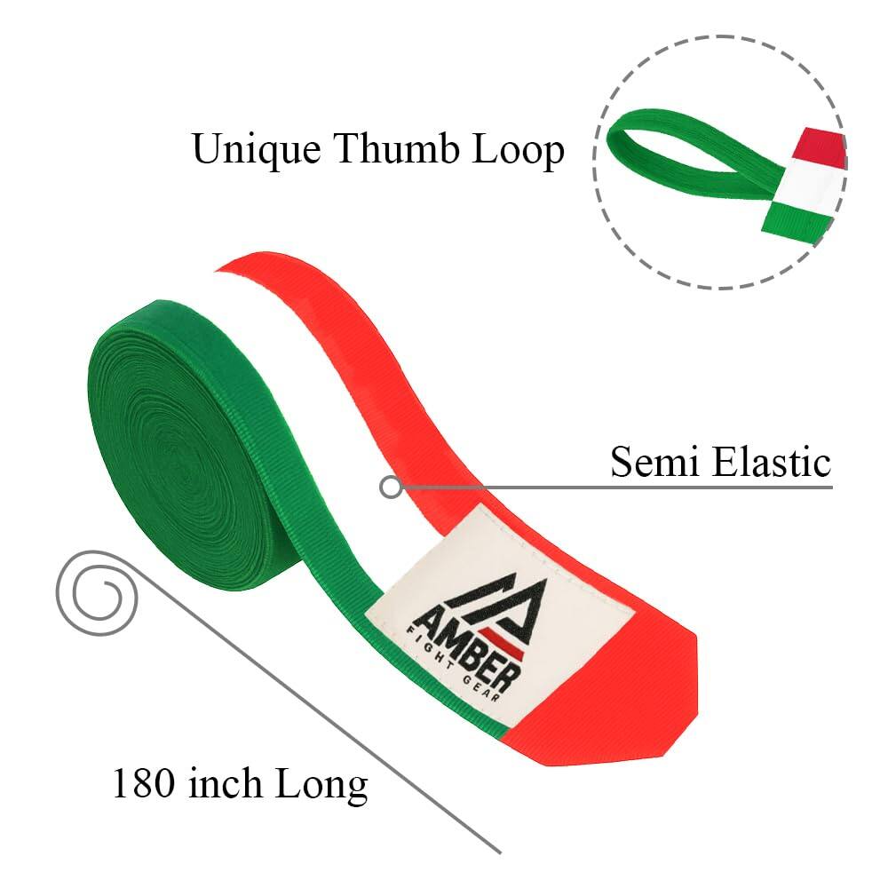 Unique Thumb Loop Semi Elastic  
FIGHT AMBER IA GEAR  
180 inch Long