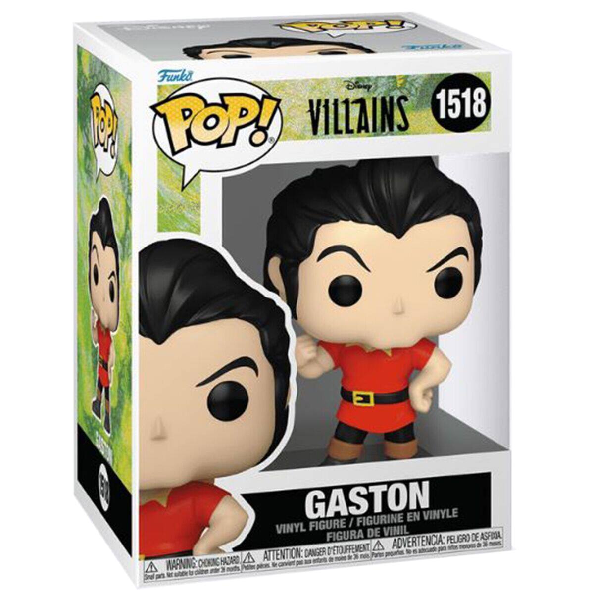 Fopy Funko Disny VILLAINS 1518 M POP! GASTON EN VINYLE FIGURE I FIGURINE VINYL DE VINIL FIGURA PELIGRO DE ASFIIA ADVERTENCIA ATTENTION: CANGER DETOUFFEMENT Parte peouates 6