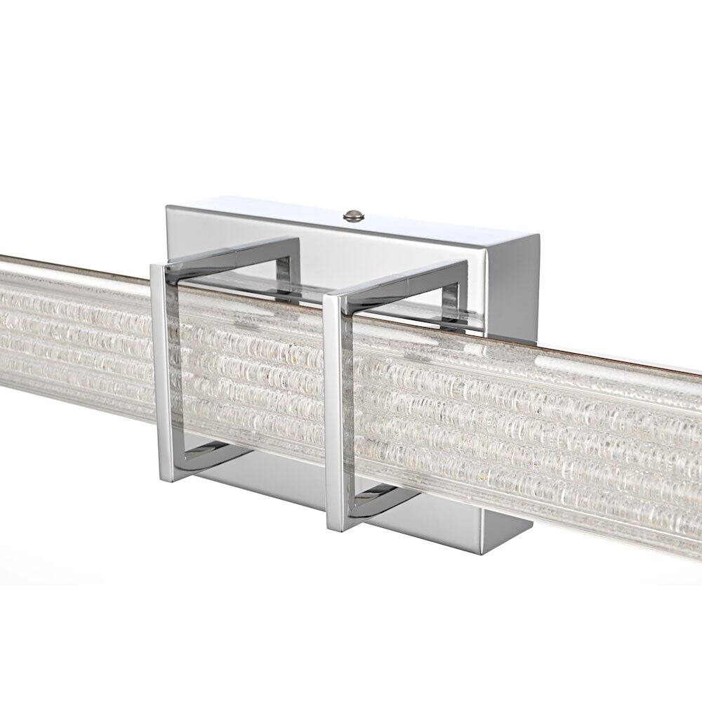 Left. Living District - Ivaan 24 Inch Led Wall Sconce In Chrome - Chrome.