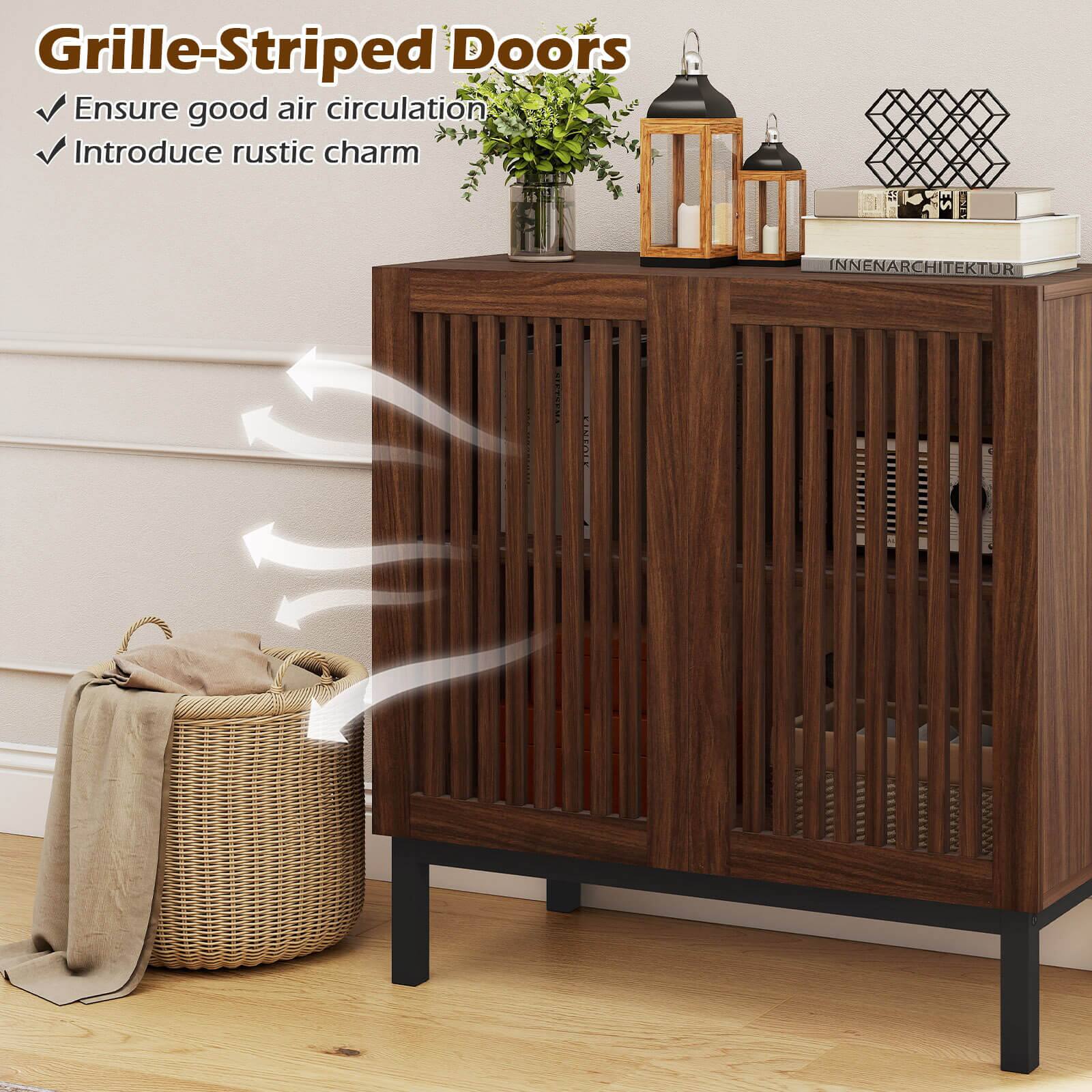 Grille-Striped Doors  
- Ensure good air circulation  
- Introduce rustic charm  

EIE INNENARCHITEKTUR