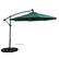 Front. Sun Ray - 10' Offset Aluminum Solar Umbrella - Hunter Green.