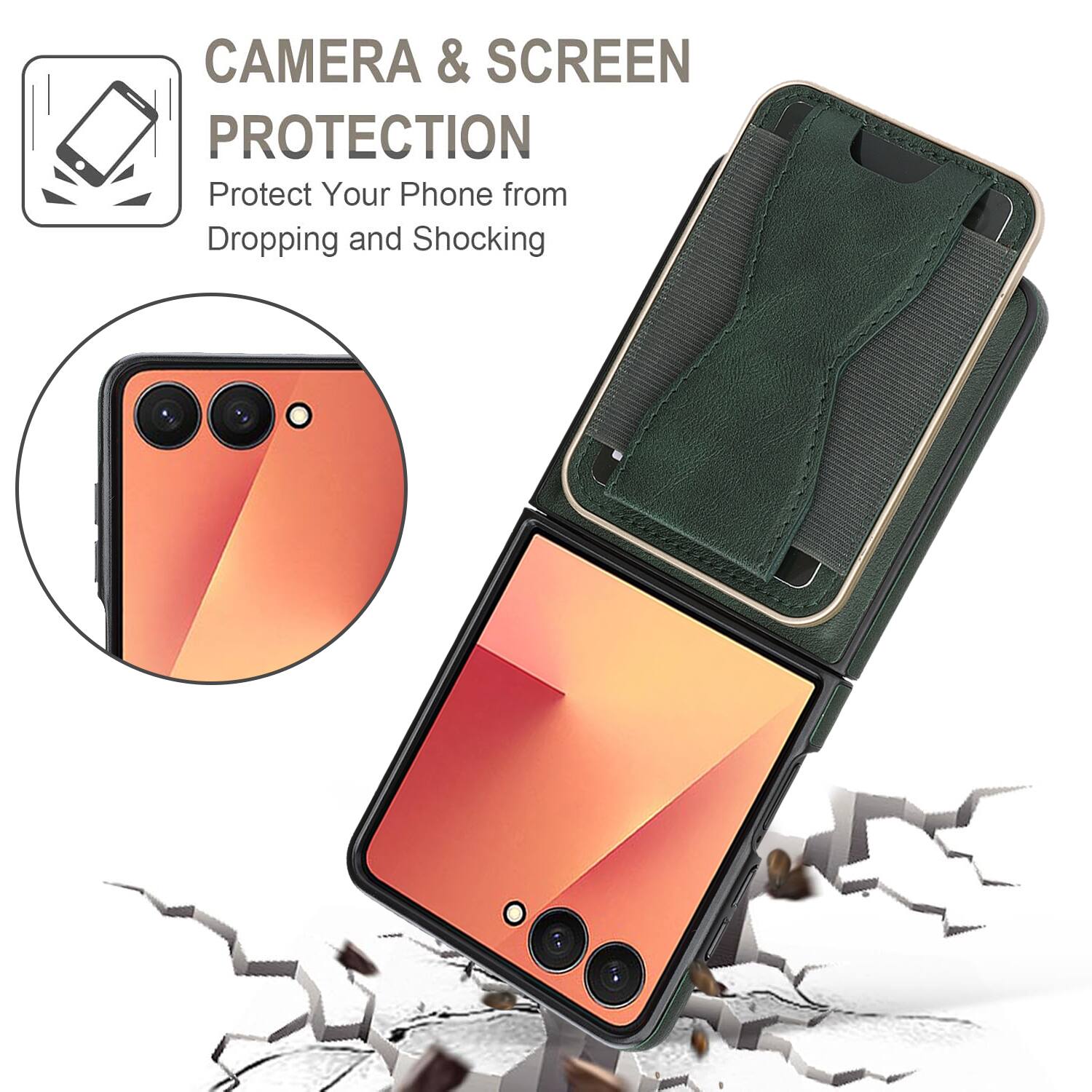 CAMERA & SCREEN PROTECTION  
Protect Your Phone from Dropping and Shocking