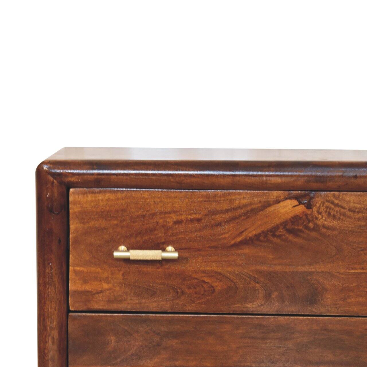 Alt View 1. Artisan Furniture - Artisan Furniture Solid Wood Regency Woven 2-Drawer Nightstand - Chestnut.