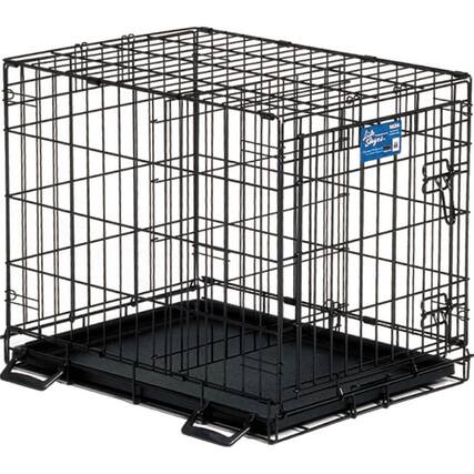 Front. Midwest - Life Stages Crate W/Divider Panel.
