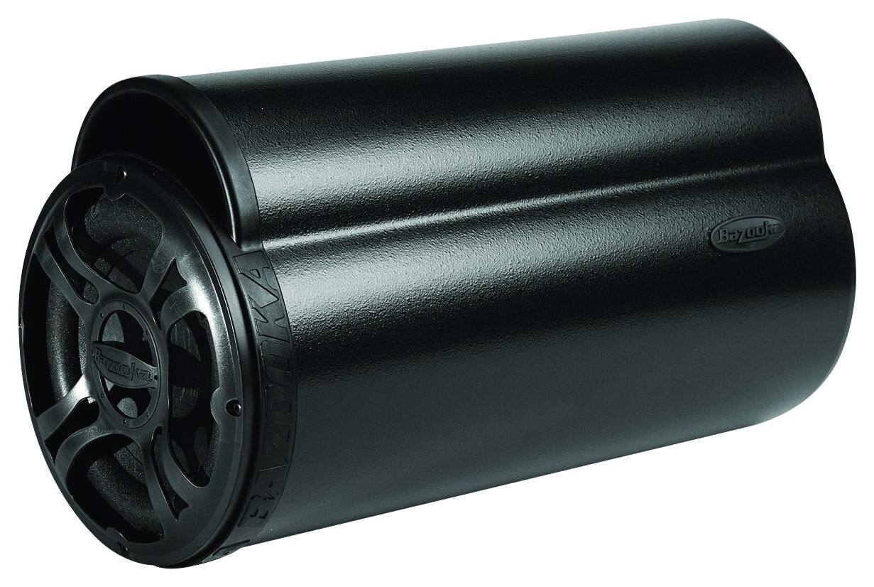 Front. Bazooka - 8" 2-Ohm Loaded Subwoofer Enclosure - Black.