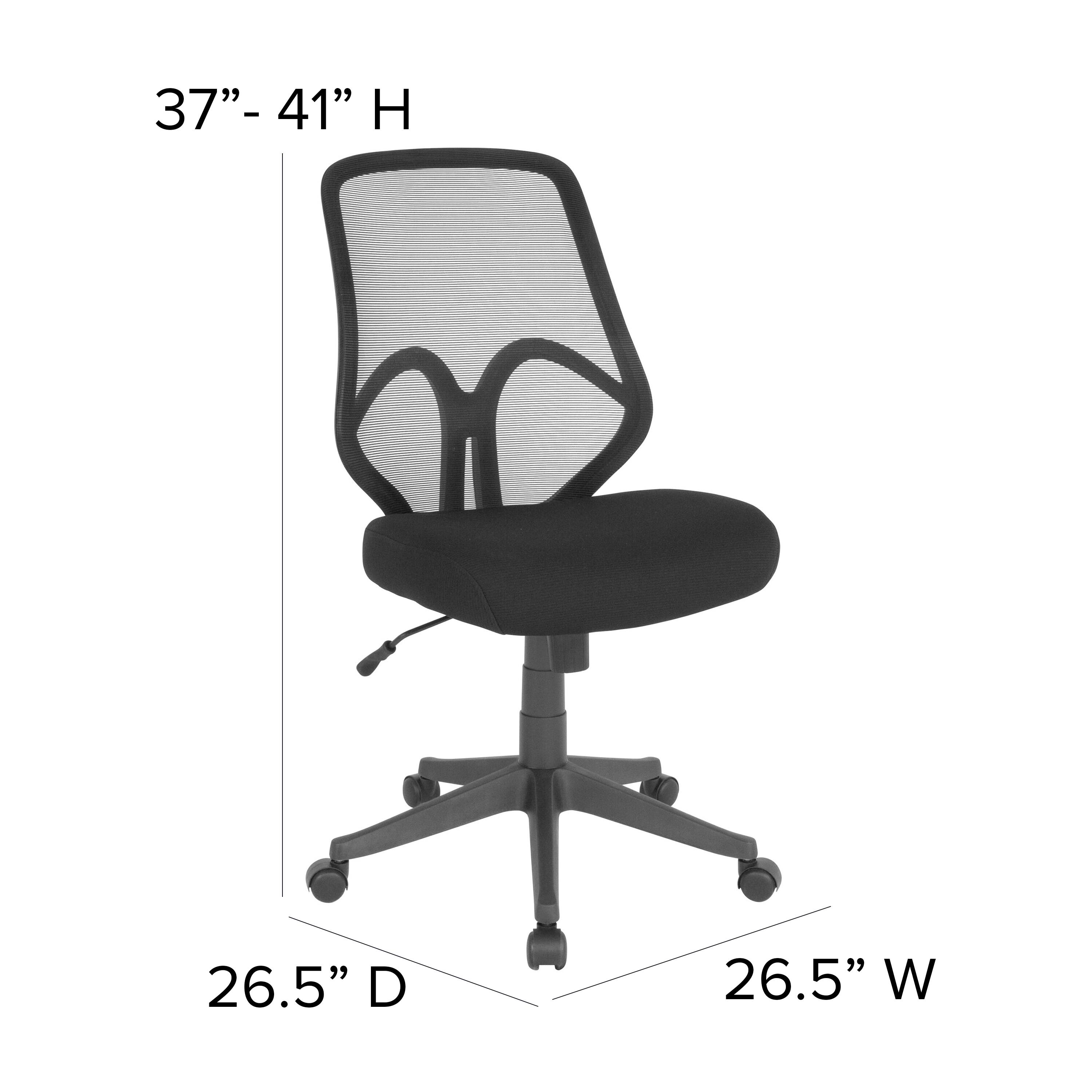 37" - 41" H  
26.5" D  
26.5" W