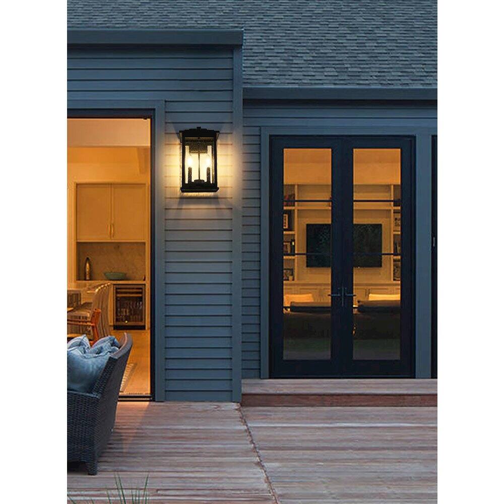 Alt View 4. Elegant Lighting - Ringgold 8.5 Inch Outdoor Wall Sconce In Black - Black.