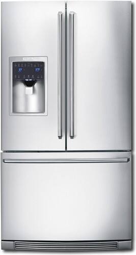 Front Standard. Electrolux - 22.6 Cu. Ft. Counter-Depth French Door Refrigerator - Stainless-Steel.