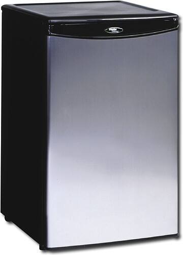 Angle Standard. Danby - 4.4 Cu. Ft. Compact Refrigerator - Black/Stainless-Steel.