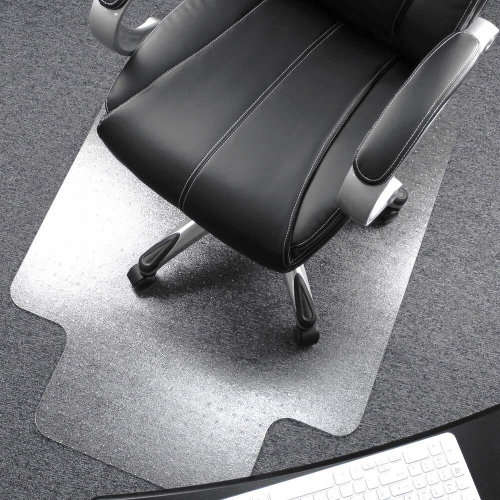 Front. Floortex - Ultimat Polycarbonate Lipped Chair Mat for Carpets up to 1/2" - 48" x 60" - Clear.