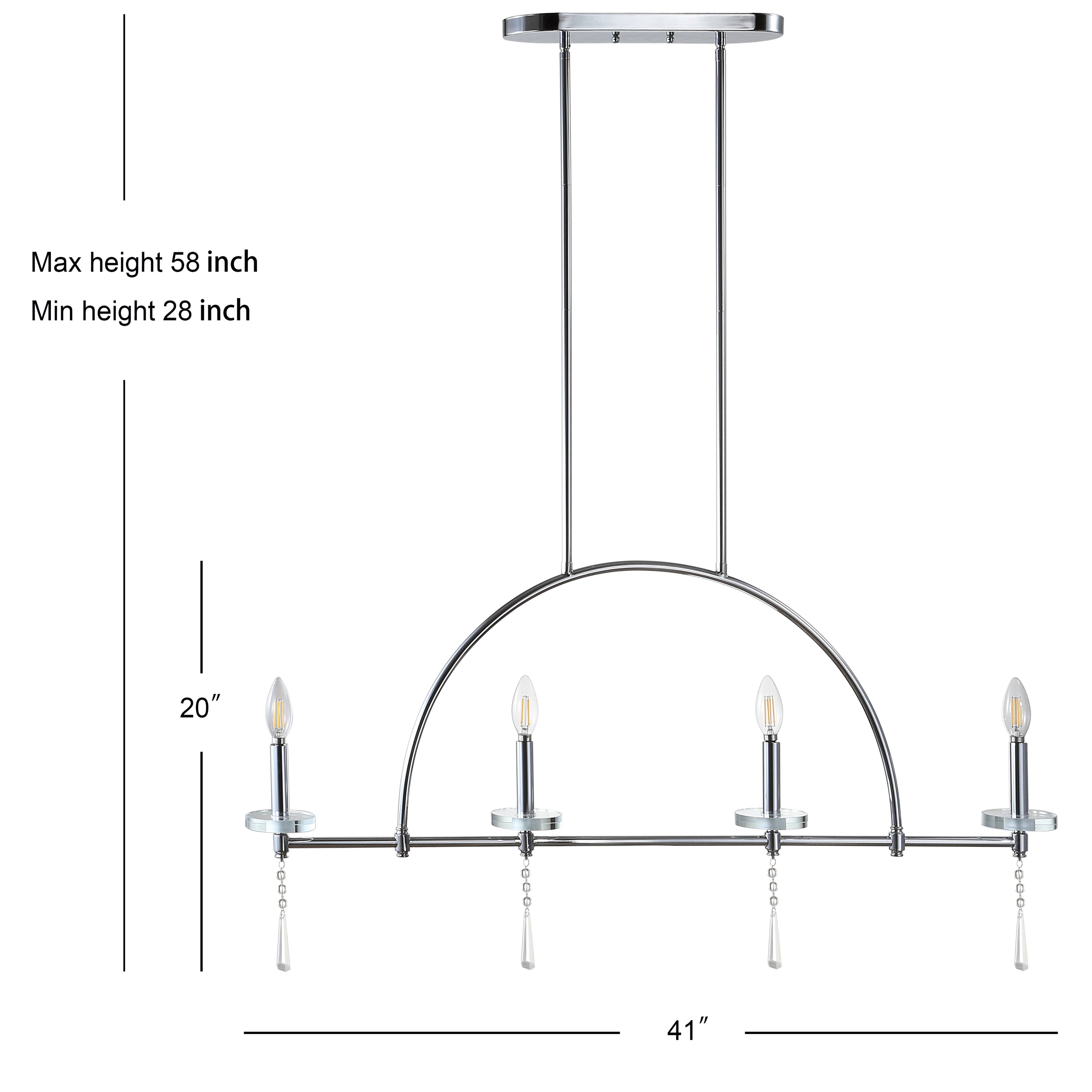 Max height 58 inch  
Min height 28 inch  
20"  
41"