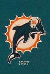 Alt View 3. Winning Streak Sports - Miami Football Dolphins 22x14 Logo Evolution Heritage Banner - Multi.