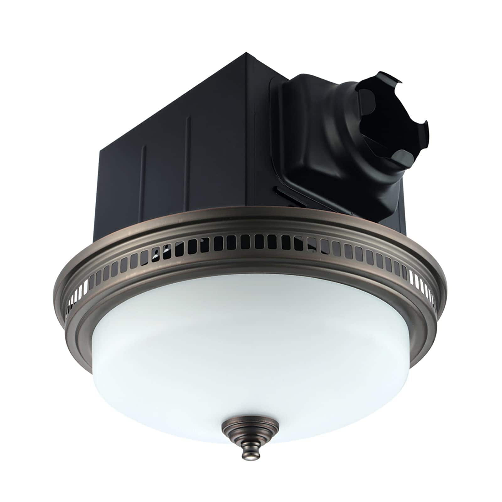 Akicon - 1.5-Sone 110-CFM Decorative Lighted Bathroom Fan - Oil-Rubbed Bronze