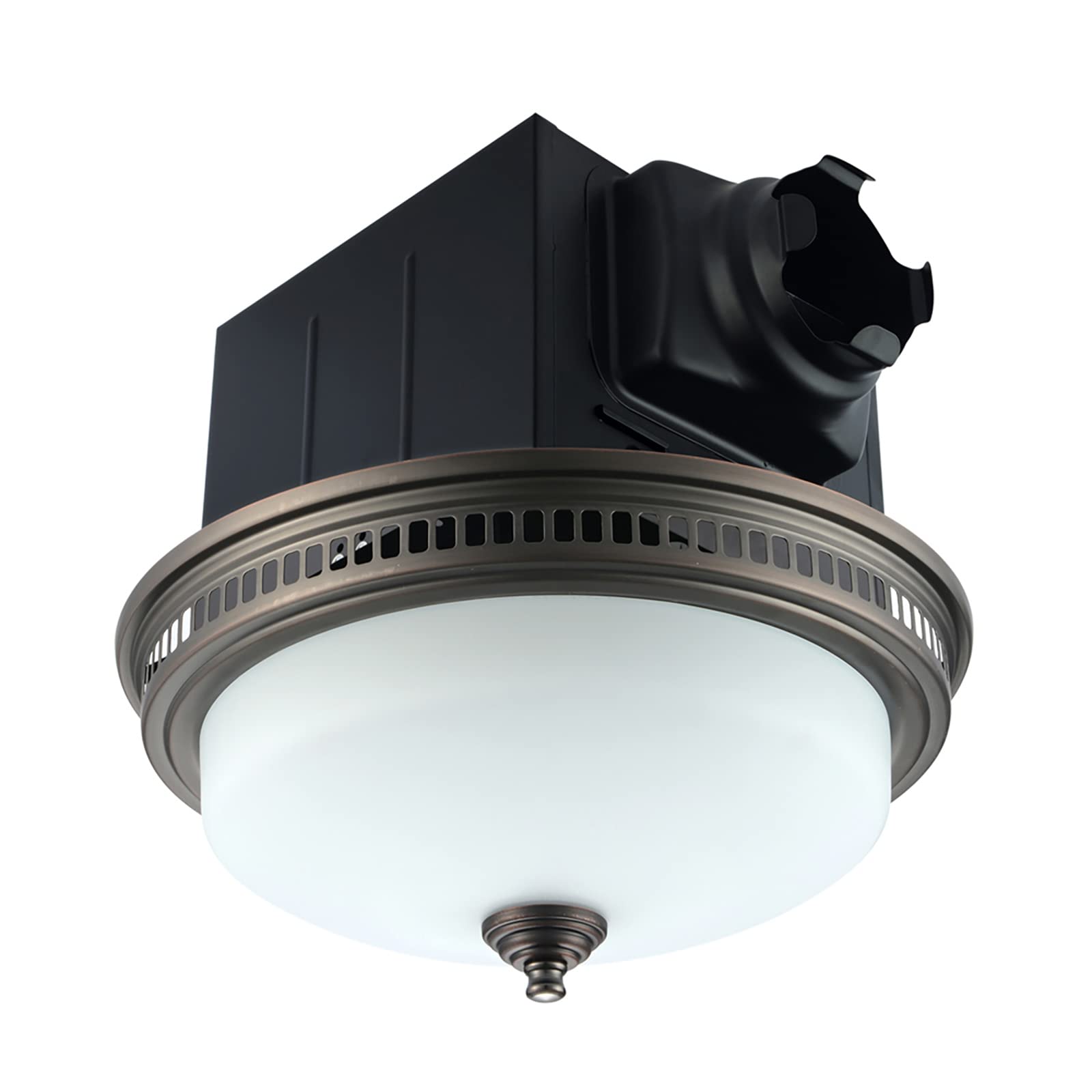 Front. Akicon - 1.5-Sone 110-CFM Oil-Rubbed Bronze Decorative Lighted Bathroom Fan - Oil Rubbed Bronze.