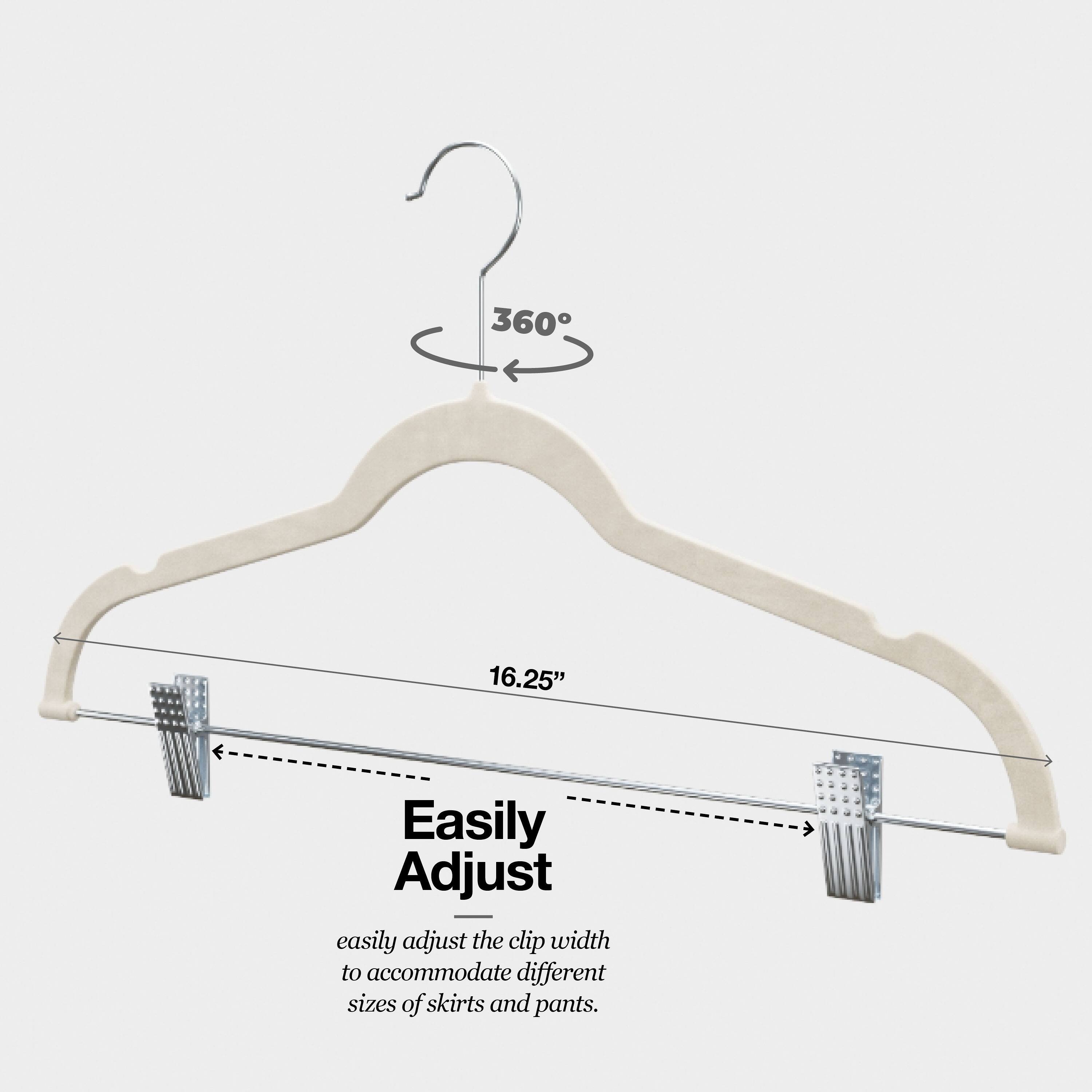 360°  
16.25"  
Easily Adjust  
easily adjust the clip width to accommodate different sizes of skirts and pants.