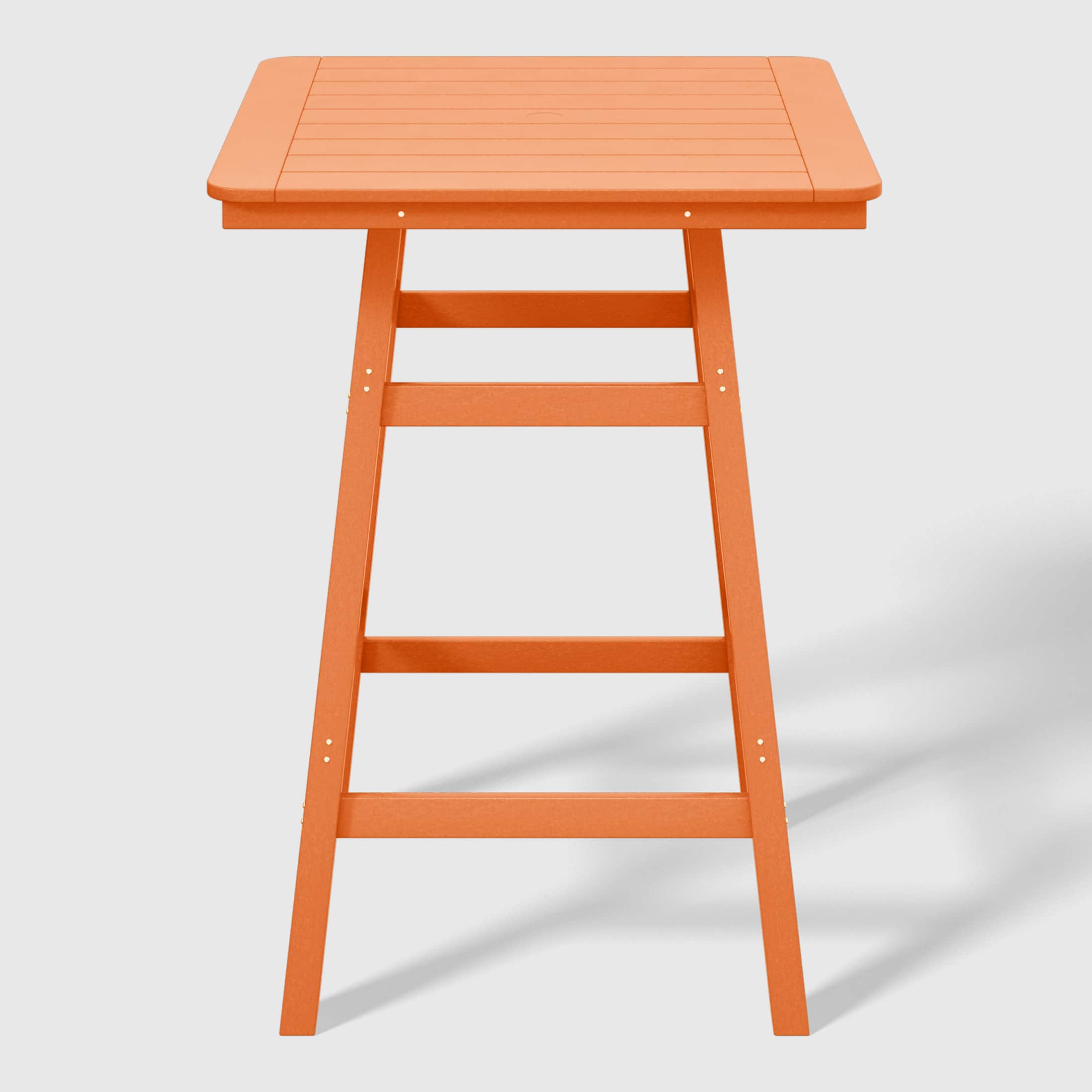 "WestinTrends - Malibu 30"" Square Outdoor Patio Bistro Bar Table With Umbrella Hole - Orange" price history on PriceWatchPro