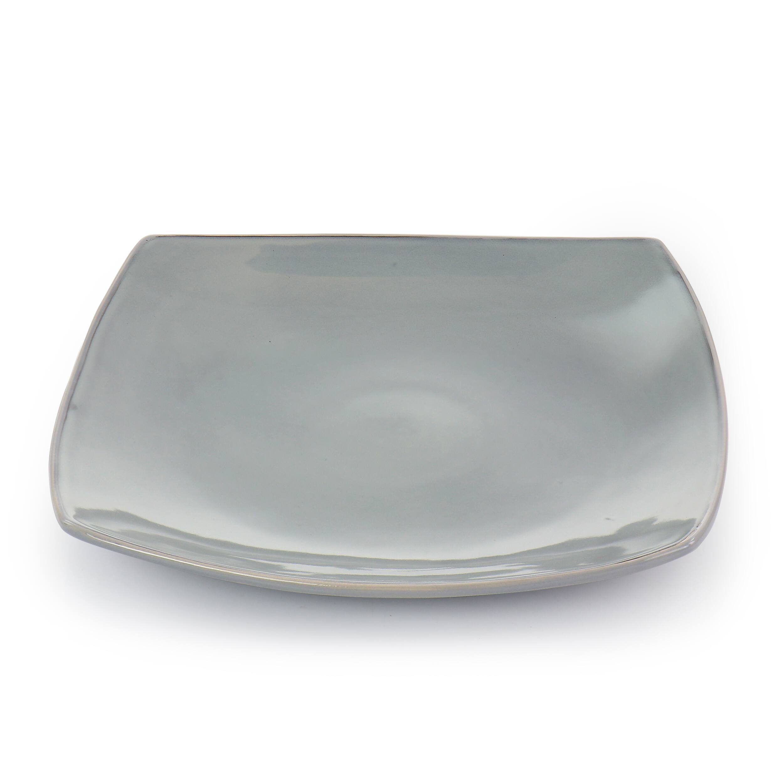 Alt View 2. Gibson - Gibson Elite Soho Lounge 16 Piece Stoneware Dinnerware Set in Light Grey - Light Gray.