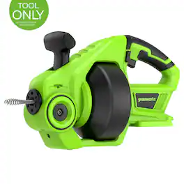 Greenworks - 24V Cordless Plumbing Drain Auger / Snake For Unclogging Sinks, (23-FT / 560 RPM) - Tool Only, Battery and Charger Not Included