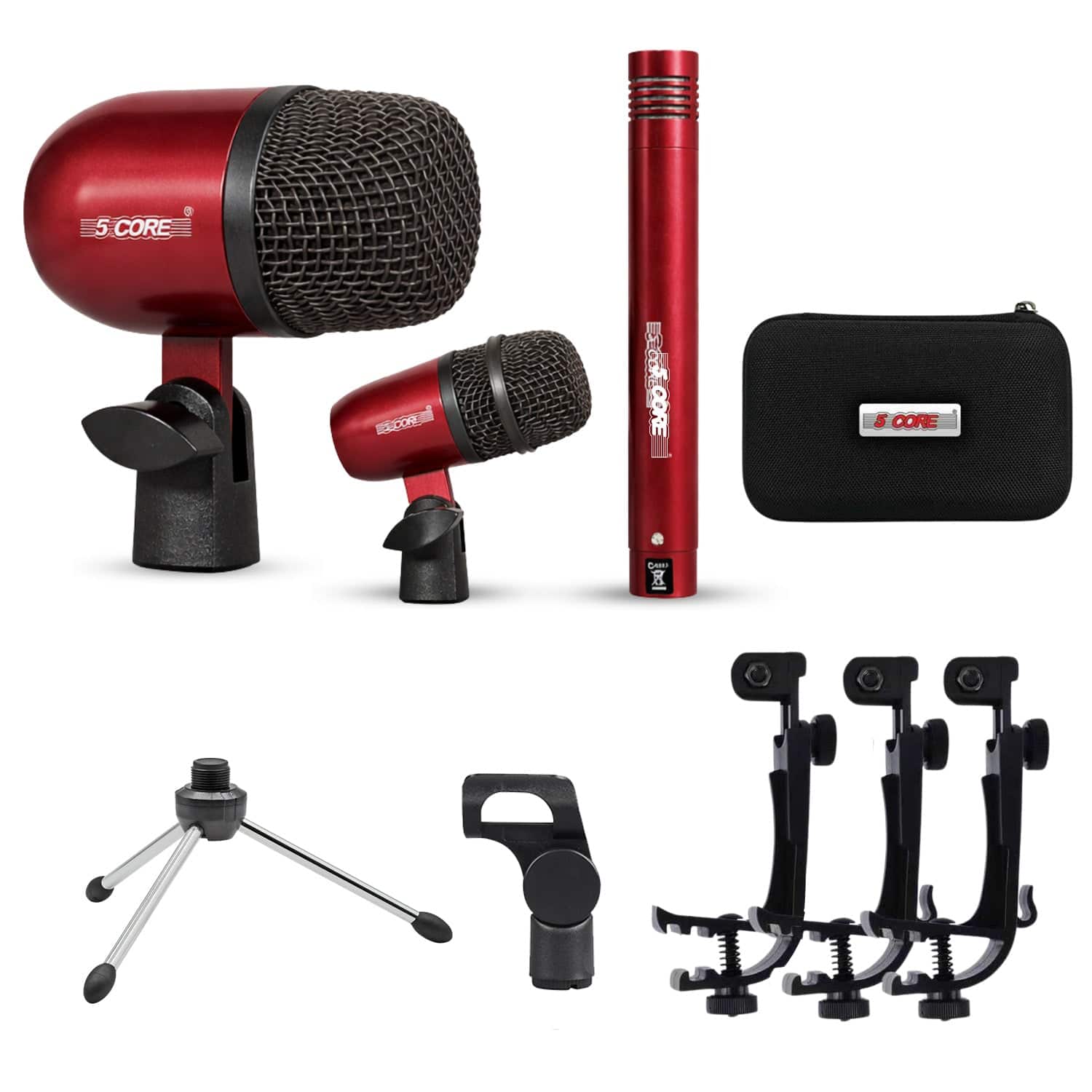 5 CORE - Conga Mic Snare Tom Set Professional XLR Cardioid Unidirectional Instrument Microphone Kit - Geometric price history on PriceWatchPro
