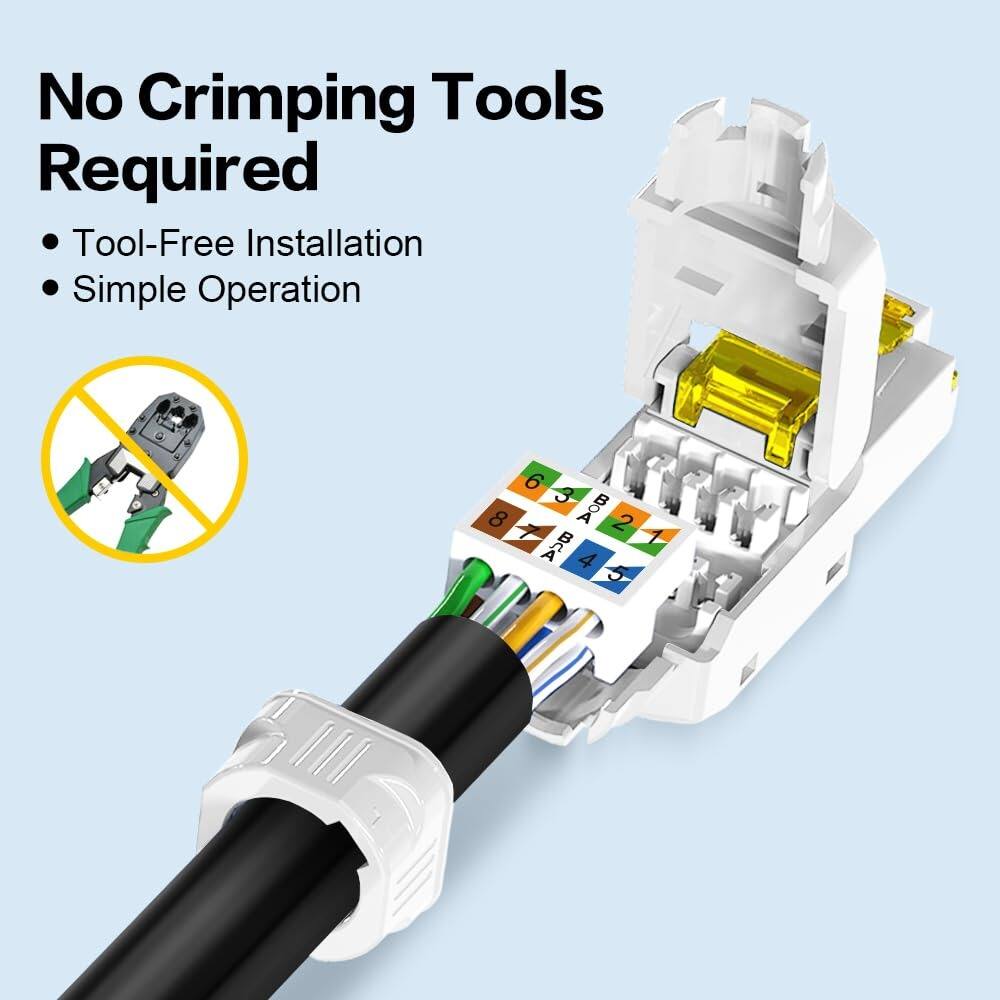 No Crimping Tools Required  
- Tool-Free Installation  
- Simple Operation  

6 3 8 D A 2 BAA 4