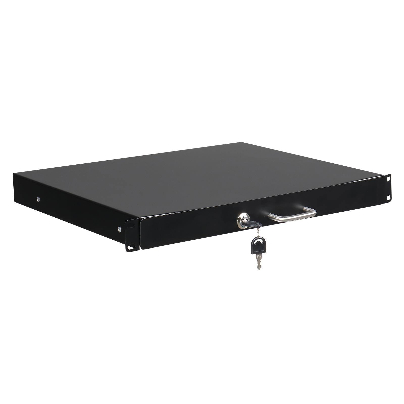 Alt View 3. Winado - 19 Inch  1U Rack Drawer DJ Locking Drawer with Key with Unmatched Material, Safety Design and Widely Application.