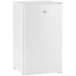Tiramisubest - 3.2 Cu.Ft Fridge with Freezer,Single Door Compact Refrigerator with Adjustable Thermostat,Shelf & Reversible Door - White