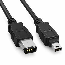 Sanoxy - 3ft IEEE 1394a FireWire 400 6-pin to 4-pin - Black