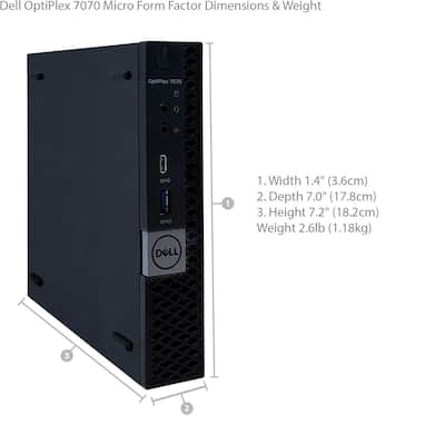 Dell Refurbished Excellent Optiplex 7070 Micro Desktop PC, Intel Dell Refurbished Excellent Optiplex 7070 Micro Desktop PC, Intel