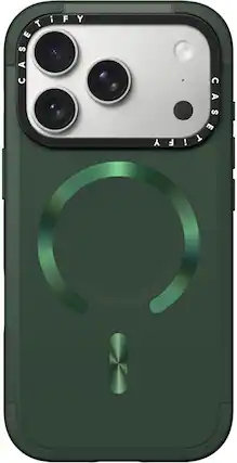 Front. CASETiFY - Force Case MagSafe Compatible for Apple iPhone 18 Pro and 17 Pro Devices - Forest.