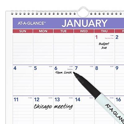 AT-A-GLANCE  
JANUARY  

SUN MON TUE WED THU FRI SAT  
1 2 3 4 5 6 7 8 9 10 11 12 13 14 15 16  

Budget Due  
Team Lunch  
Chicago meeting