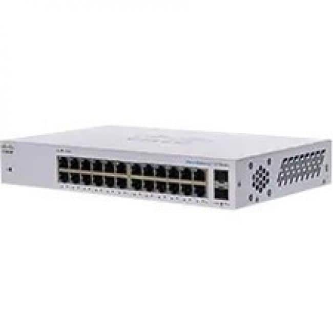 Cisco Consumer Products - Cisco 110 CBS110-24T Ethernet Switch - 24 Ports - 2 Layer Supported - Modular - 2 SFP Slots - 16.34 W Power Consumption - Unknown