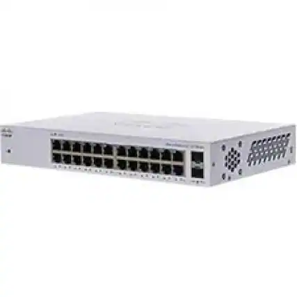 Front. Cisco Consumer Products - Cisco 110 CBS110-24T Ethernet Switch - 24 Ports - 2 Layer Supported - Modular - 2 SFP Slots - 16.34 W Power Consumption - Unknown.