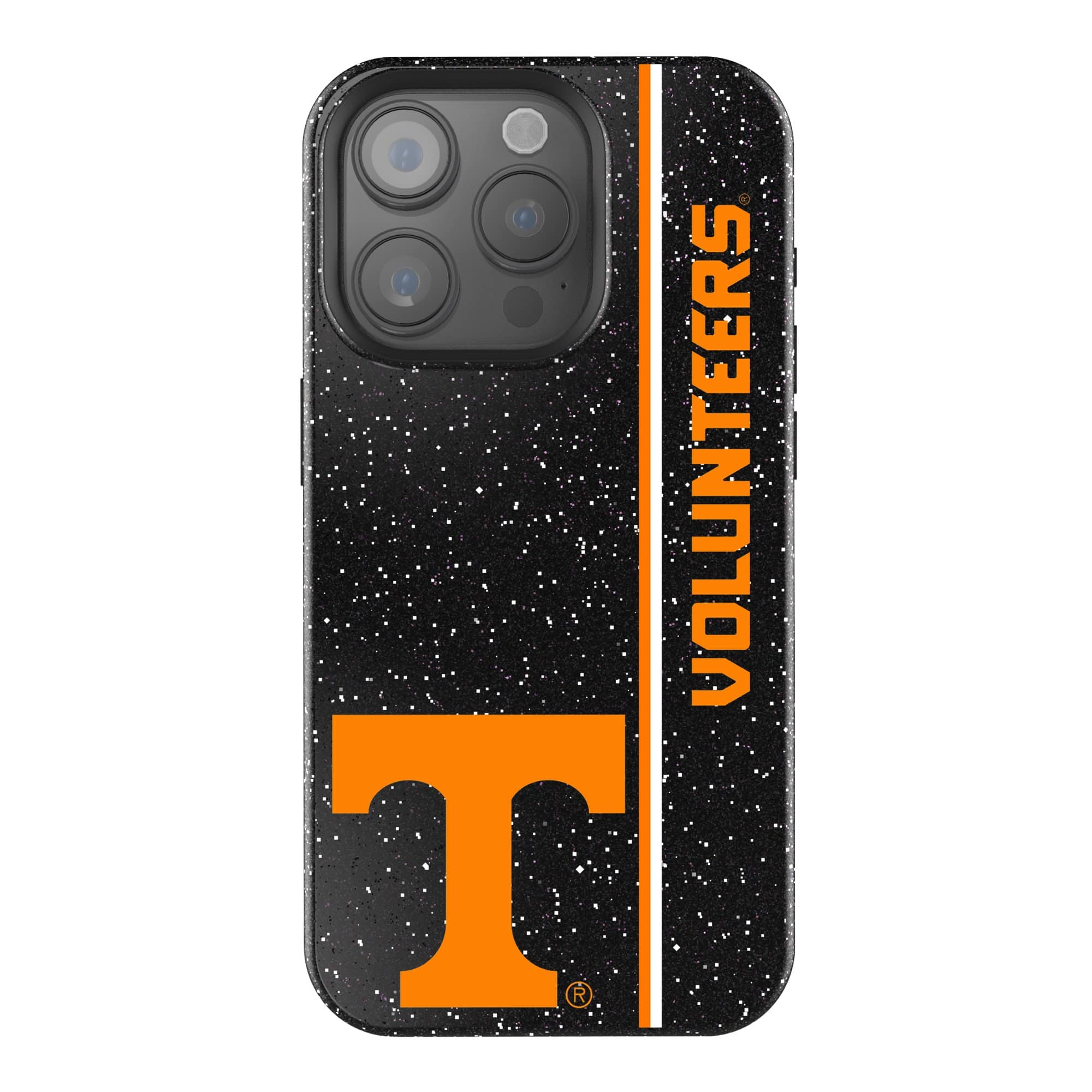 Front. Keyscaper - Tennessee Volunteers iPhone Bling Case - 16 Pro - Black.