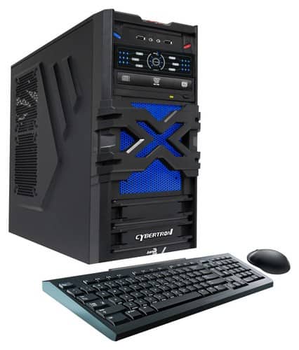CybertronPC - Hellfire-X Desktop - AMD FX-Series - 16GB Memory - 1TB Hard Drive + 8GB Flash Memory - Black/Blue-Front_Standard 